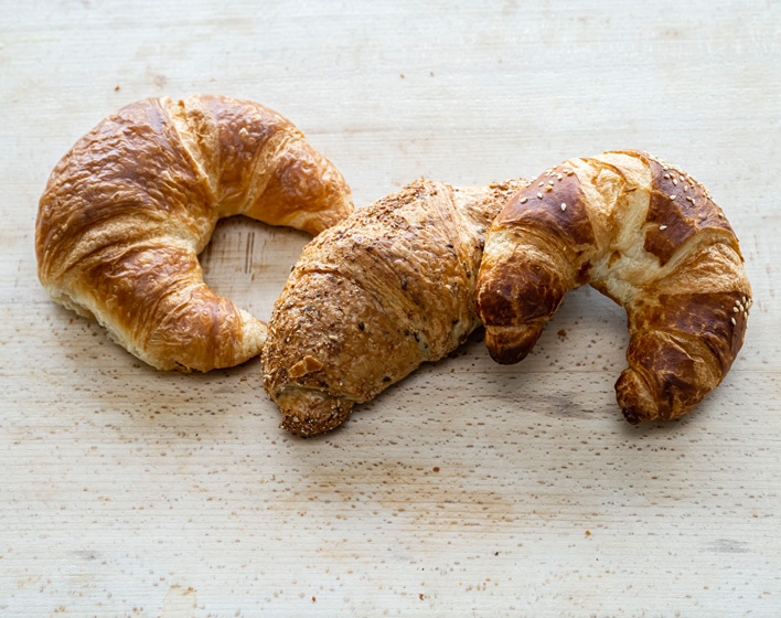 Butter-, Körner-, Laugencroissant